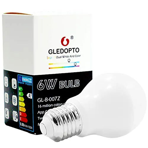 Gledopto 6W Dual-Weiß- und Farb-LED-Glühbirne