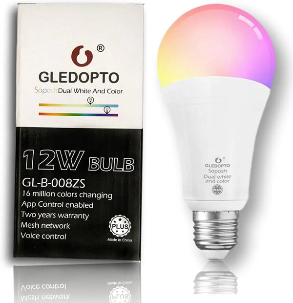 Gledopto 12W Dual White and Color LED Bulb Plus