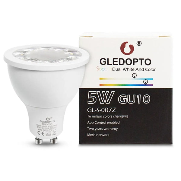 Gledopto 5W GU10 Dual Weiß- und Farbstrahler