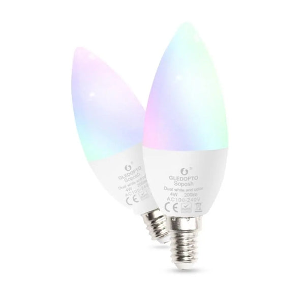 Gledopto 4W Dual White And Color Candle Bulb Plus